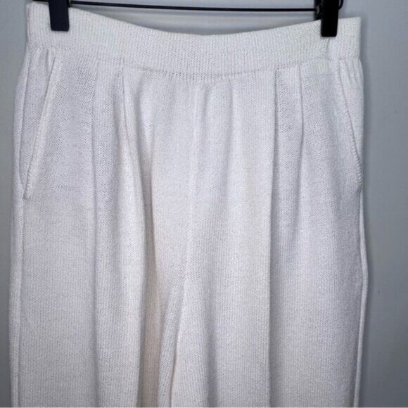 Vintage St John Collection Marie Gray Santana Knit Ivory Knit Pant Sweater Set - Picture 10 of 16